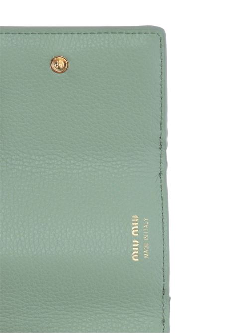 Portafoglio verde menta Miu Miu | 5MH021S-OOO2DT7F0229